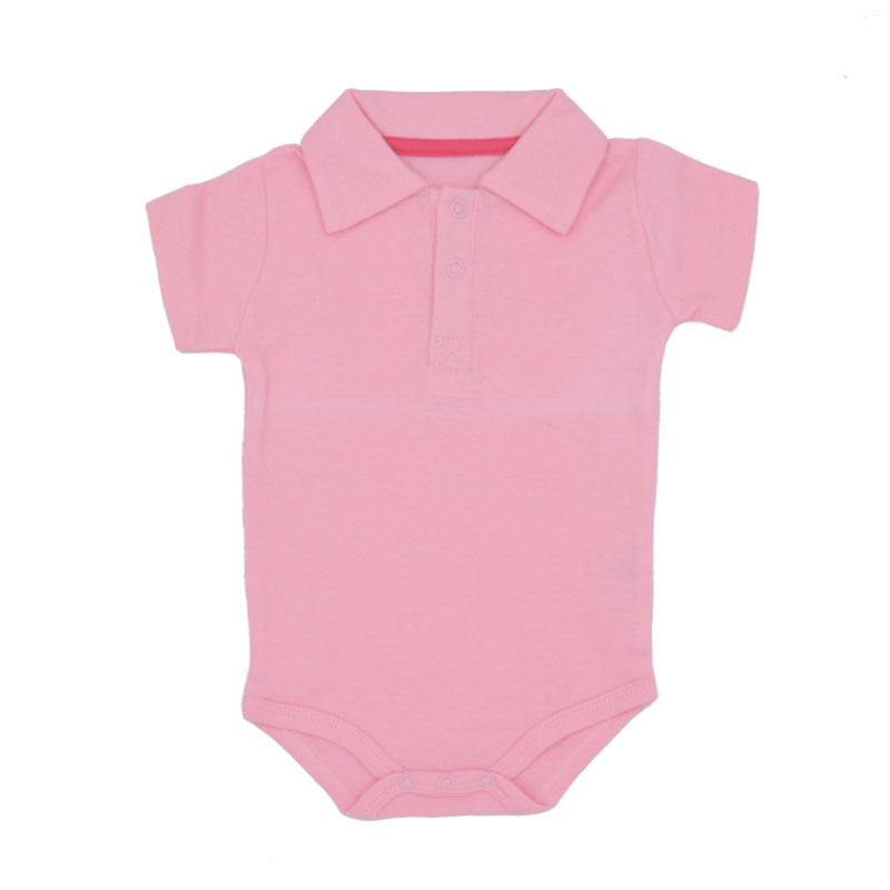 Cotton baby polo romper perfect for warm weather