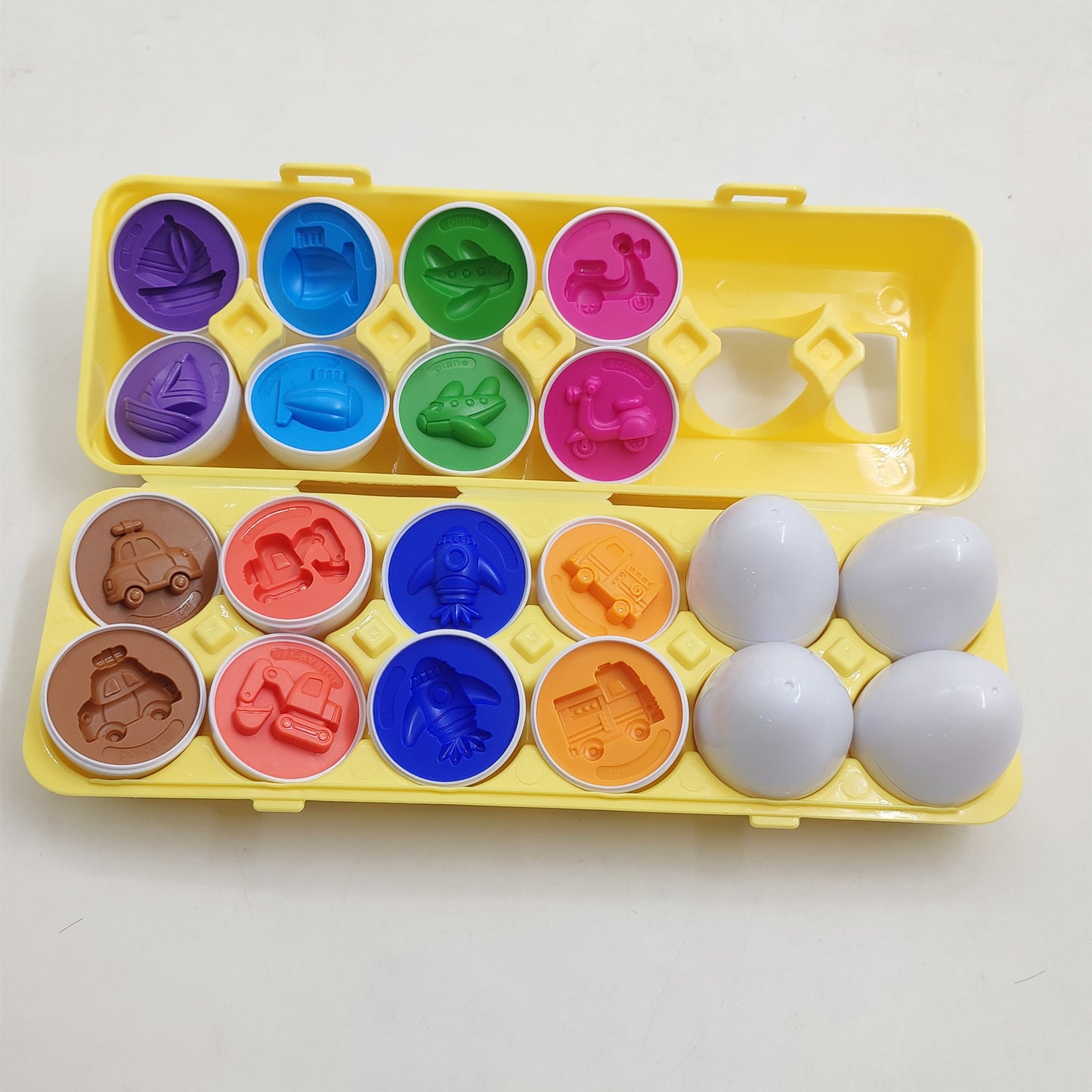 Educational egg matching toy set measuring 30x10x7cm perfect for travel and quiet time play