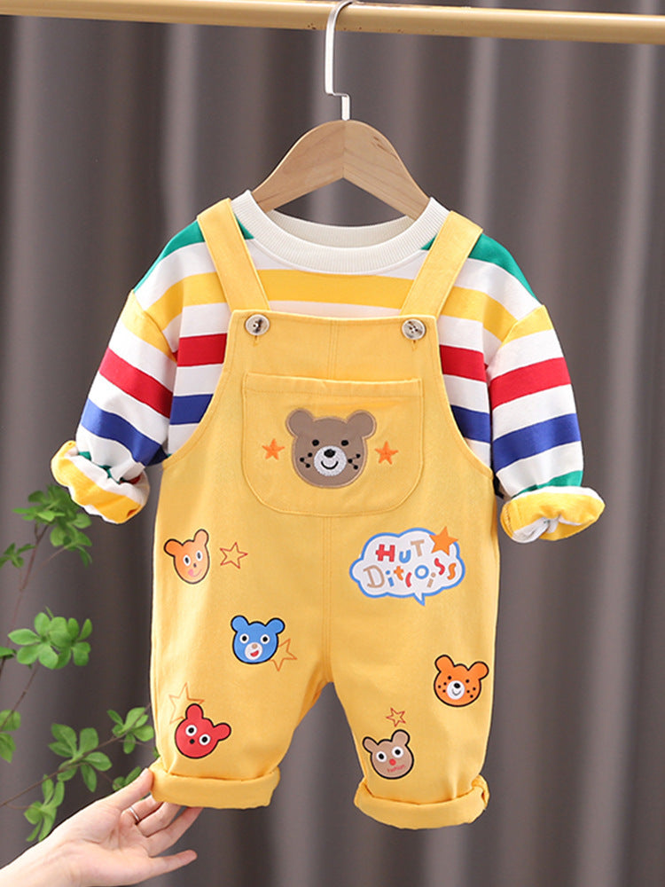 Boys Cotton Overalls Set Lifestyle