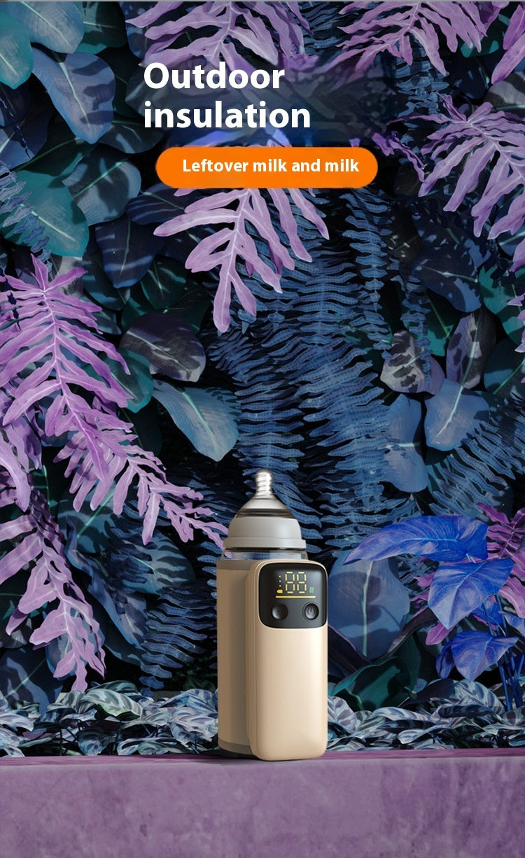 Electric bottle warmer with temperature control and universal fit for standard baby bottles