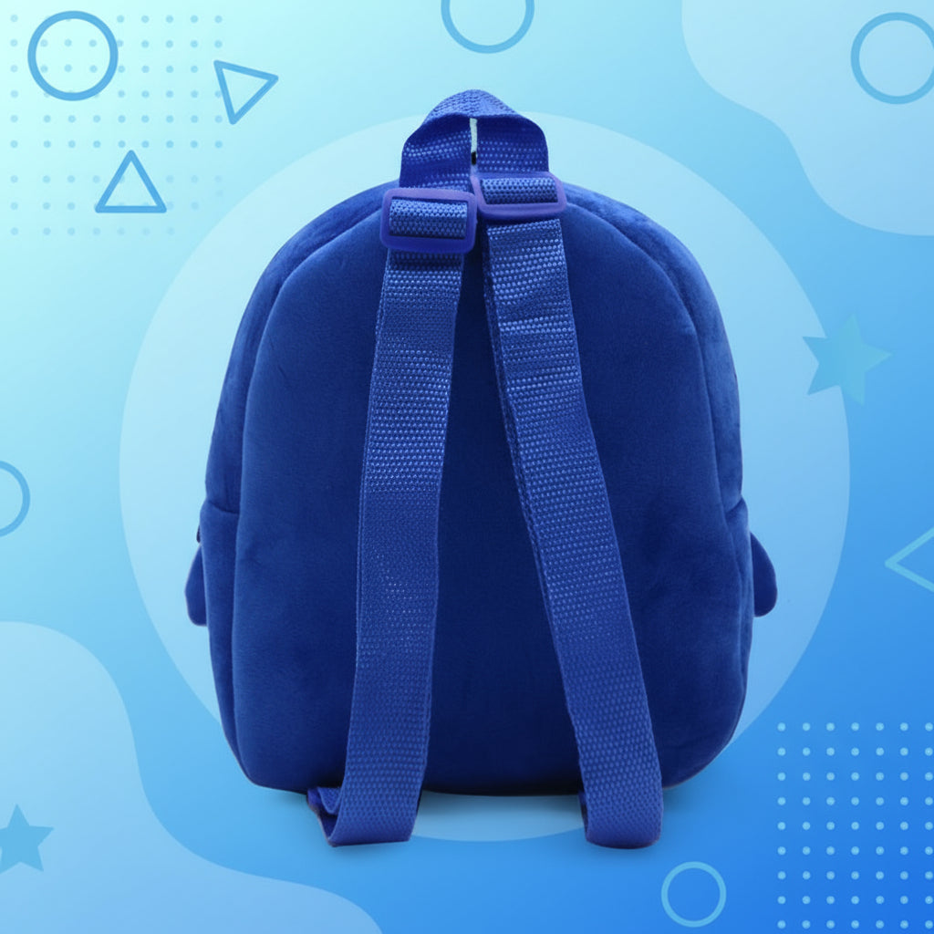 Blue backpack with straps 