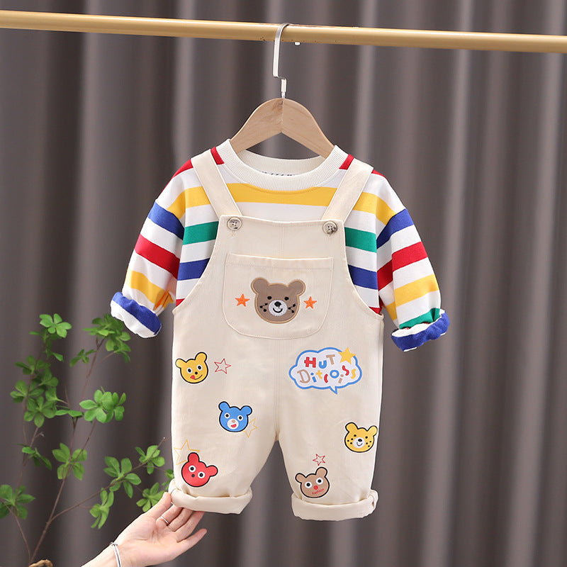Boys Cotton Overalls Set Lifestyle