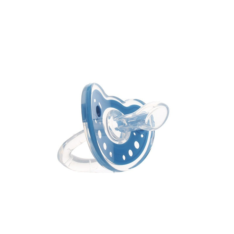 Blue and clear pacifier