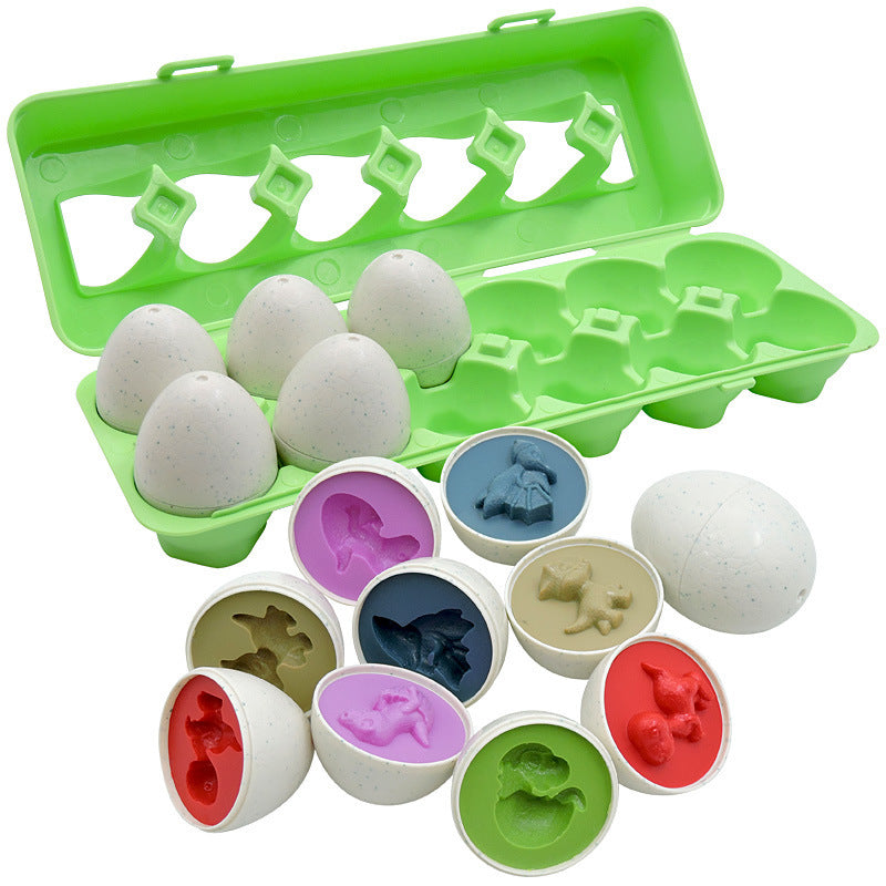 Educational egg matching toy set measuring 30x10x7cm perfect for travel and quiet time play