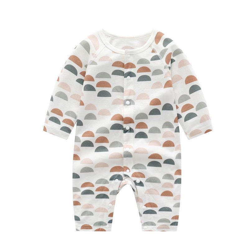 Breathable bamboo baby jumpsuit with adjustable fit
