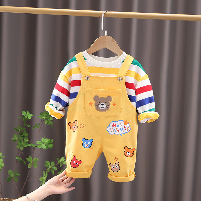 Boys Cotton Overalls Set Lifestyle