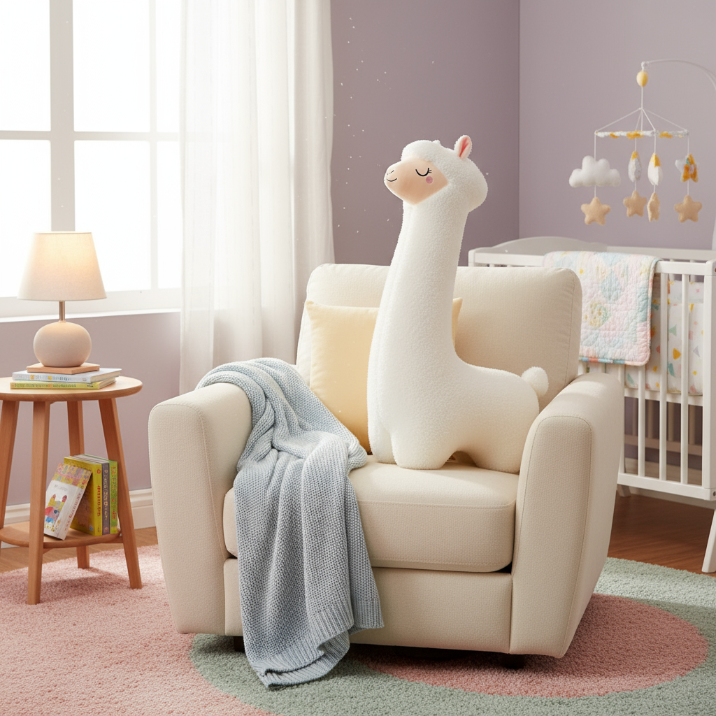 Alpaca Plush Pillow Lifestyle