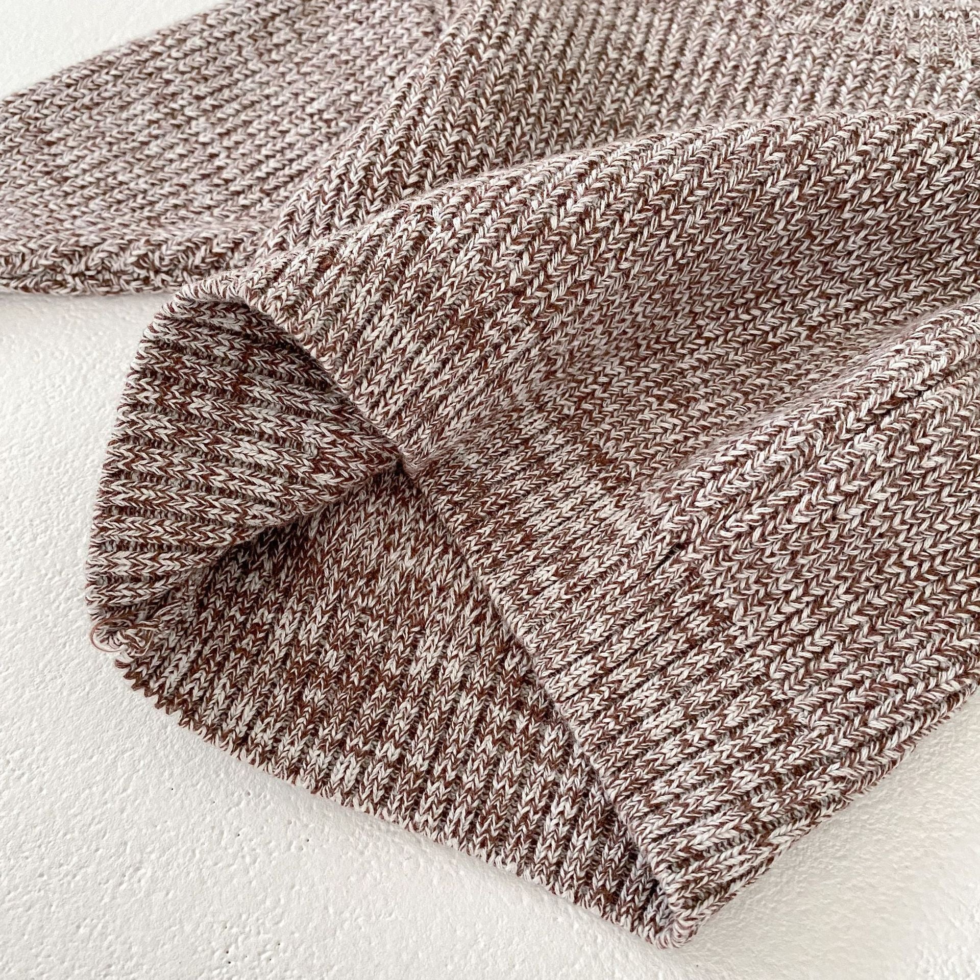 Baby girl 3-piece knit set showing long sleeve pullover top with matching shorts