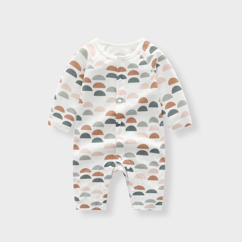 Sustainable bamboo baby romper size chart and color options