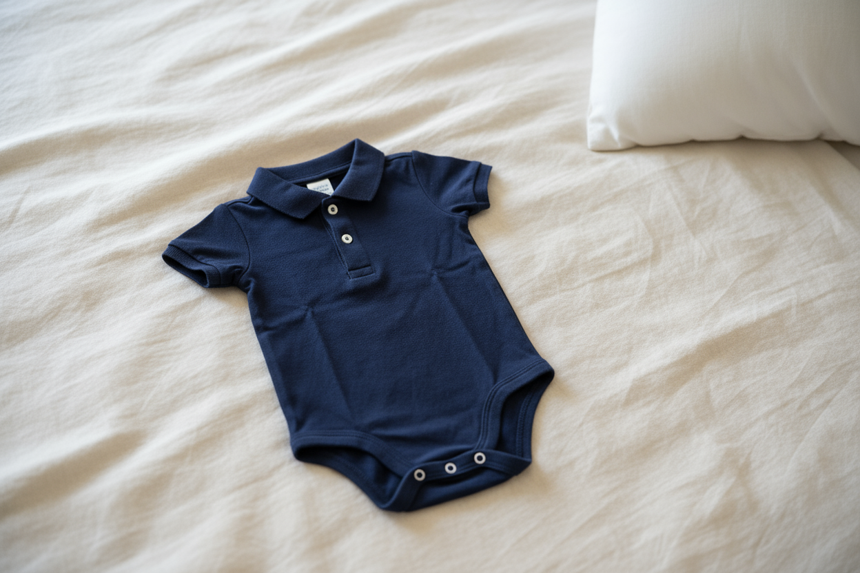 Navy Blue Polo Bodysuit