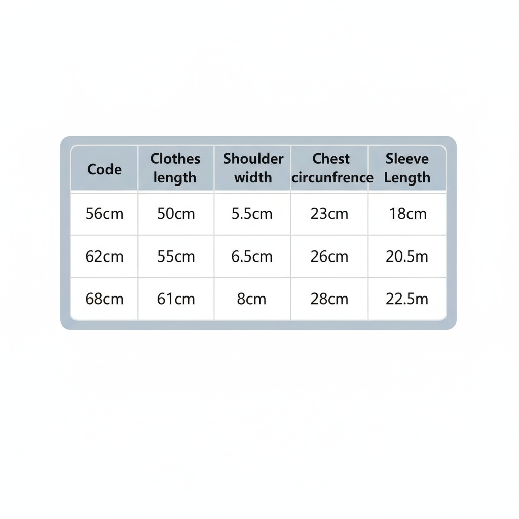 Professional Size Chart