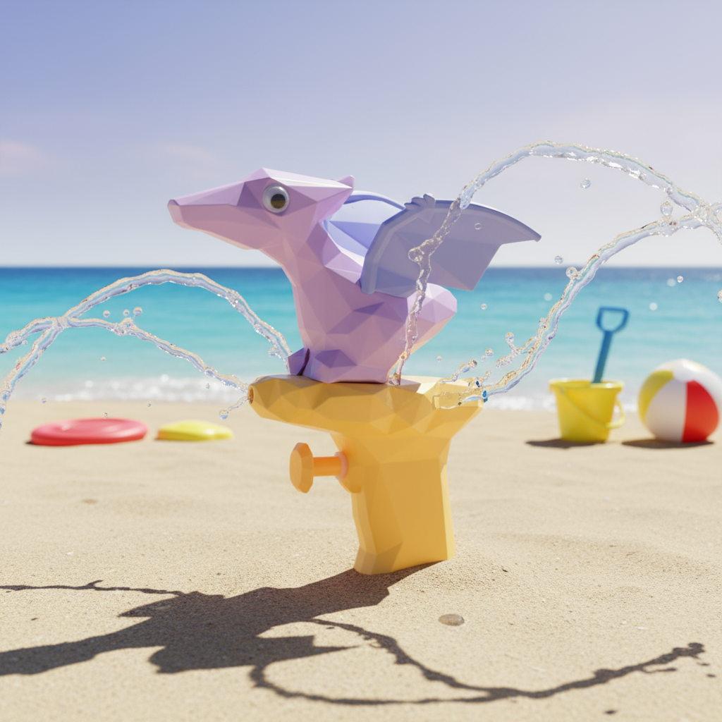 Purple dragon water blaster toy